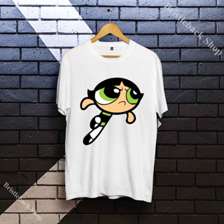 เสื้อยืดแขนสั้น┋ Flying Demon Girl T-shirt The Powerpuff Girls Unisex T-shirt is very beautiful and cute short-sleeved I