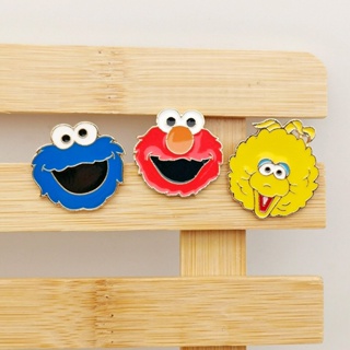 เข็มกลัด Sesame Street (1ชิ้น) เข็มหมุด เนื้อโลหะ งานดี brooch pin ติดเสื้อผ้า กระเป๋า เอลโม่ Elmo Big Bird Cookie Mo...