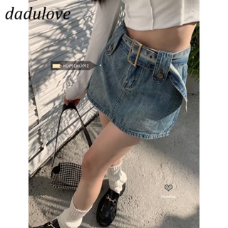 DaDulove💕 New Korean Version of Ins High Waist Denim Skirt Retro Washed Large Size WOMENS Skirt Bag Hip Skirt