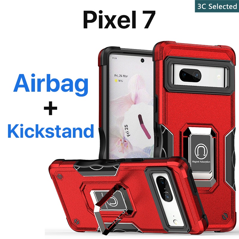 เคส-google-pixel-7-7pro-7a-case-ป้องกันการตกหล่น-ขาตั้งในตัว-ปกป้องหน้าจอ-ถุงลมนิรภัย-กันกระแทก-ป้องกันลายนิ้วมือ-ปกป้องกล้อง-กันลื่น