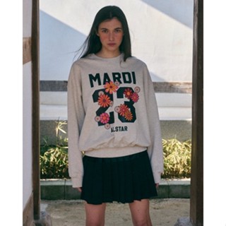Mardi Mercredi เสื้อกันหนาว แขนยาว ทรงหลวม สไตล์เกาหลี สําหรับผู้หญิง