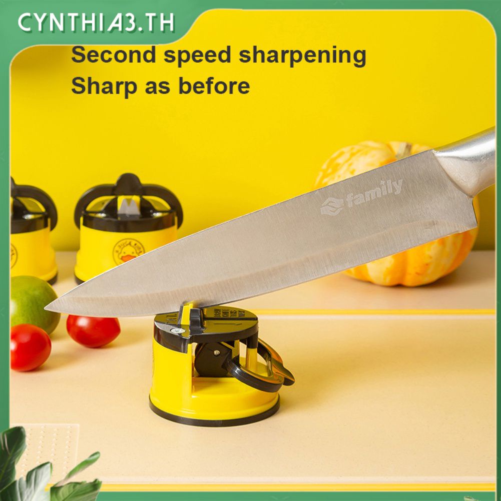 มินิเป็ดสีเหลืองถ้วยดูดมีดเหลาสำหรับใช้ในครัวเรือนเหลาเครื่องมือง่ายและปลอดภัยครัวเครื่องมือ-cynthia