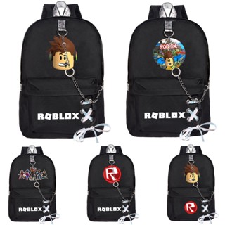 กระเป๋าเป้สะพายหลัง กระเป๋านักเรียน พิมพ์ลาย Roblox สายโซ่ริบบิ้น ออกแบบดี ไม่ซ้ําใคร ให้เป็นของขวัญ สําหรับนักเรียน