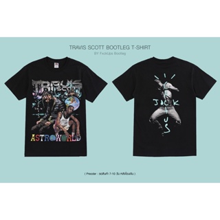 [S-5XL] เสื้อยืด Travis​ Scott T-shirtฤดูใบไม้ผลิ/ฤดูร้อน Rap Street พิมพ์ Hip Hop ลำลองหลวมแขนสั้น