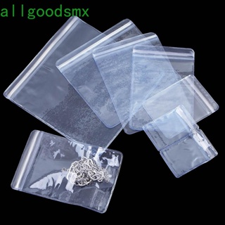 ALLGOODS 10 pcs/lot Jewelry Pouches Multi-sizes Optional Home Storage Storage Bag PVC Material for Small Item Packaging Transparent Water-proof Anti-Oxidation Reclosable Self Sealing Pouches