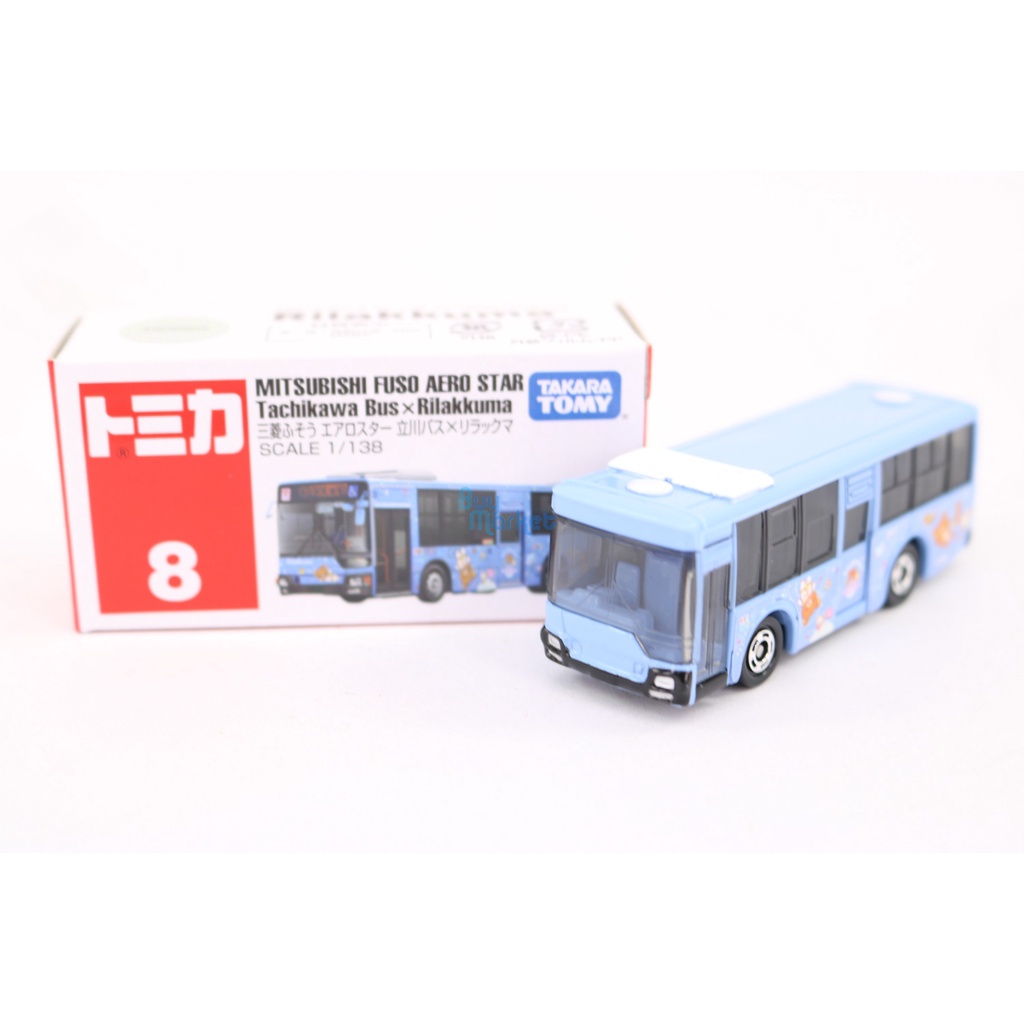 ของแท้-takara-tomy-tomica-no-8-มิตซูบิชิ-fuso-tachikawa-รถบัส-rilakkuma-1-138-diecast