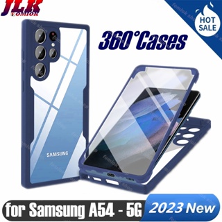 [JLK] เคสโทรศัพท์มือถือแบบนิ่ม กันกระแทก 360 องศา สําหรับ Samsung Galaxy A54 A53 A33 A52S A73 A23 A13 A14 4G 5G Shockproof Soft Cover