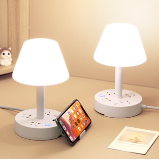 หรี่แสงได้ โคมไฟตั้งโต๊ะ โคมไฟ led โคมไฟหัวเตียง โคมไฟตั้งโต๊ะทำงาน/แสงอบอุ่นพร้อมช่องเสียบ USB