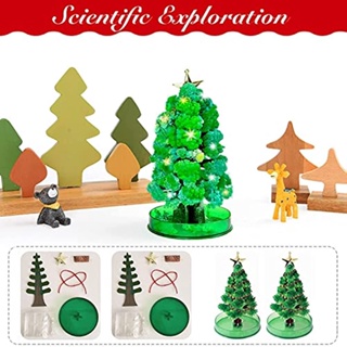  🎄🎄DIYต้นคริสต์มาสขนาดเล็ก ต้นไม้กระดาษปลูกเวทย์มนตร์ ความแปลกใหม่คริสต์มาสของขวัญเด็กผู้ชายชุดวิทยาศาสตร์ของเล่น
