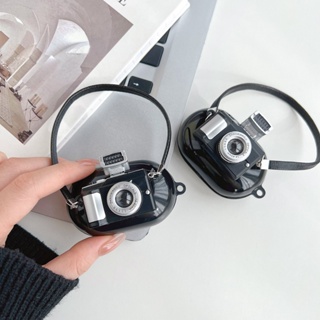 เคสป้องกันหูฟัง แบบนิ่ม ลายกล้อง 3D พร้อมสายคล้อง สําหรับ OPPO Enco Buds