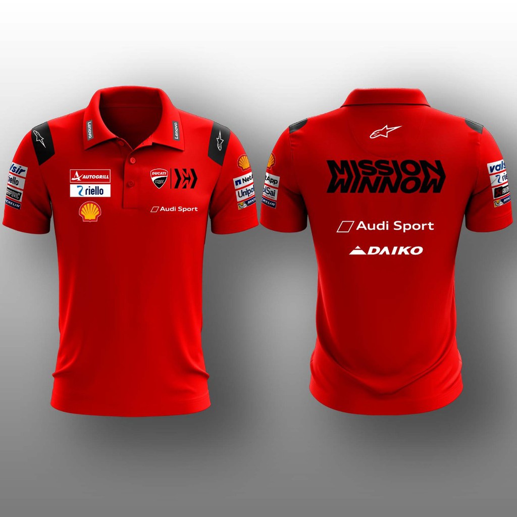 duisui-motogp2023-เสื้อโปโล-ทีมดูคาติ-สีแดง