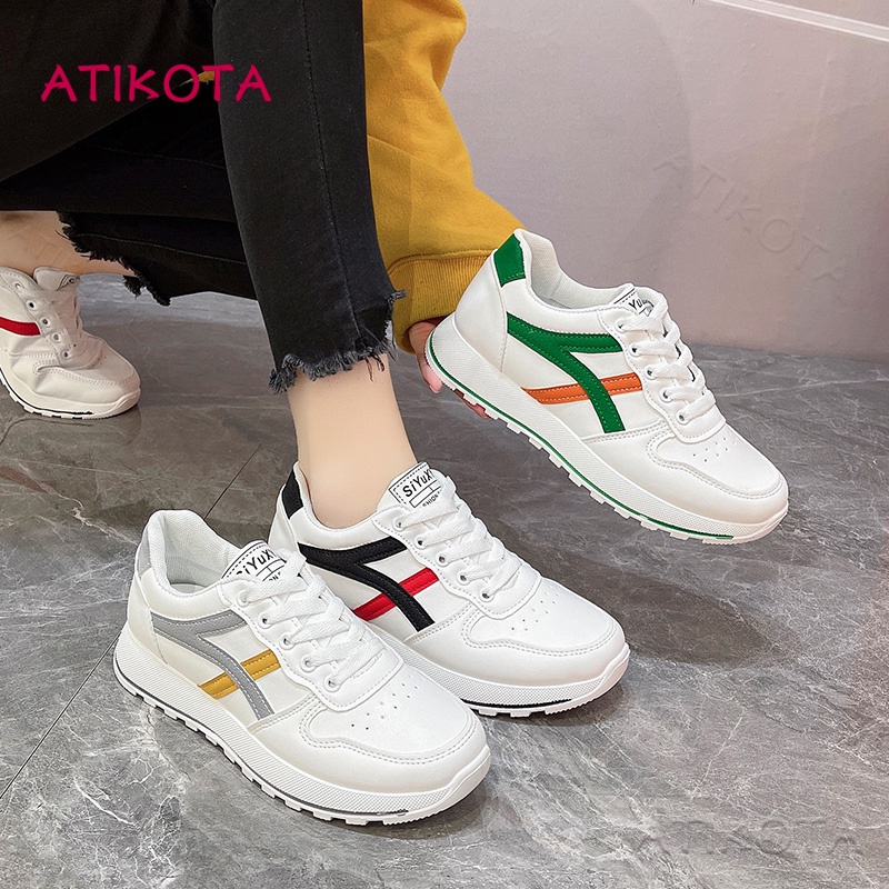 atikota-รองเท้าผ้าใบลําลอง-พื้นนิ่ม-น้ําหนักเบา-ระบายอากาศ-ใส่สบาย-แฟชั่นสําหรับสตรี