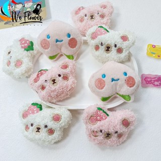 We Flower Kawaii เข็มกลัด รูปการ์ตูนหมีสตรอเบอร์รี่น่ารัก สีชมพู สไตล์เกาหลี สําหรับผู้หญิง เด็กผู้หญิง