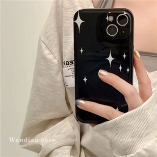 High-Grade Little Star Phone Case For Iphone12/13promax Apple 14/11 Phone Case XR/Xs Glosy Black 7/8P lus