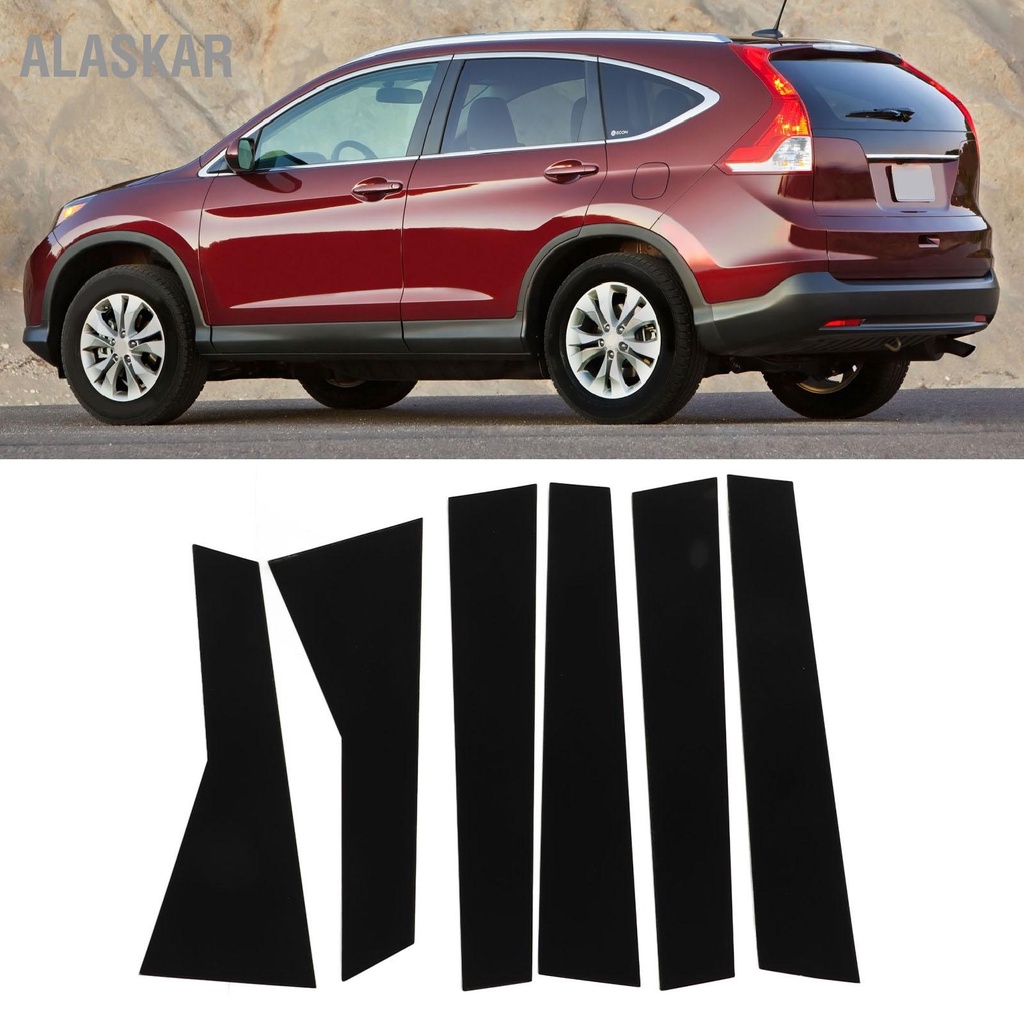Glossy Black Pillar Post Decals – 6-Piece Side Door Window Trim Cover For Sedan 10th Gen 2016-2021