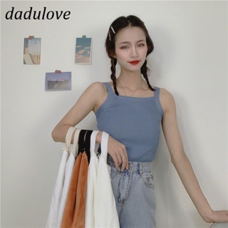 DaDulove💕 New Korean Version of INS WOMENS Knitted T-shirt Camisole Short Stretch Large Size Sleeveless Top