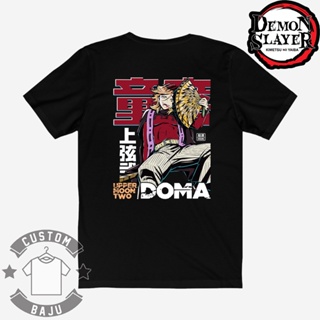 S-XXL Cotton Combed 30s DTF Printingt Demon Slayer Doma Pattern Short Sleeve T Shirt for Unisex_03