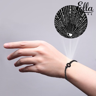 Ellastore123 สร้อยข้อมือเชือกถัก ปรับได้ สําหรับคู่รัก