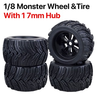 4PCS 170mm Wheel Rim & Tires for 1/8 Monster Truck Traxxas HSP HPI Racing RC Car