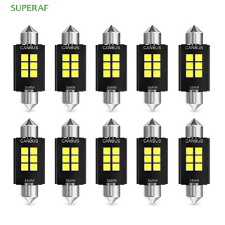 Superaf หลอดไฟ LED 3030 6-SMD ทรงโดม สําหรับติดป้ายทะเบียนรถยนต์