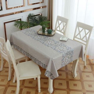 ✨🍃 ผ้าปูโต๊ะผ้าฝ้ายผ้าลินิน กันลื่น สำหรับตกแต่งห้องครัว
