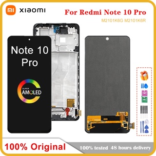 หน้าจอสัมผัส LCD 6.67 นิ้ว พร้อมกรอบ แบบเปลี่ยน สําหรับ Xiaomi Redmi Note 10 Pro Redmi Note10Pro M2101K6G