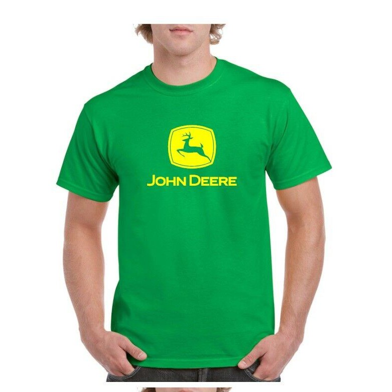 เสื้อยืดแขนสั้นเสื้อยืดลายกราฟฟิก-john-deere-สีเขียวs-5xl