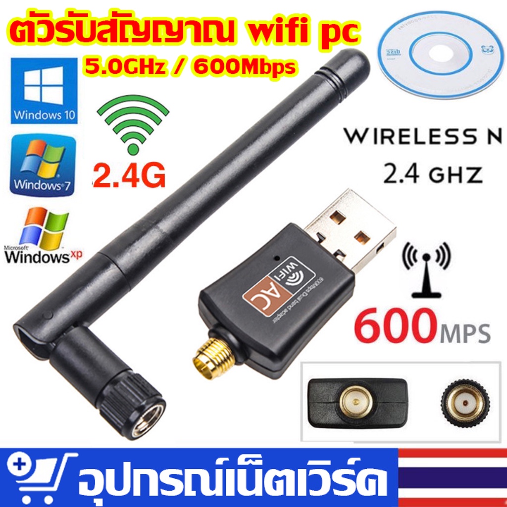 new-ตัวรับสัญญาณไวไฟ-usb-600mbps-แบบมีเสาอากาศ-ตัวรับ-wifi-สำหรับคอมพิวเตอร์-โน้ตบุ๊ค-แล็ปท็อป-รับไวไฟ-เสา