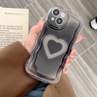 Cartoon cute wave halo dyed black love TPU Apple phone case iPhone phone case 13 12 PROMAX XS 13 PROPHONE 14 78 PLUS