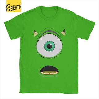 [S-5XL] GILDAN เสื้อยืดแขนสั้นลําลอง พิมพ์ลายการ์ตูนดิสนีย์ Mike Wazowski Monsters University Putih สไตล์เกาหลี แฟชั่นสํ