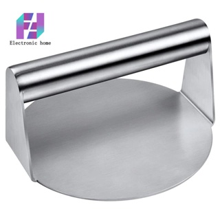 Stainless Steel Burger Press, 5.5 Inches, Round Burger Smasher, Non-Adhesive Bacon and Grill Press for Steaks, Panini