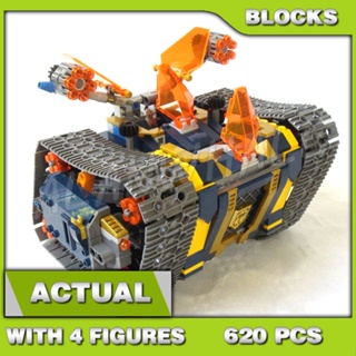 620 ชิ้น Nexo Knights Axl Rolling Tank การลดสะพานเสาเข้าเมือง Jestroyer คริตเตอร์แทรปเปอร์ 10819 ของเล่นบล็อกสร้างสรรค์ ที่เข้ากันได้กับโมเดลก้อนอิฐ 72006