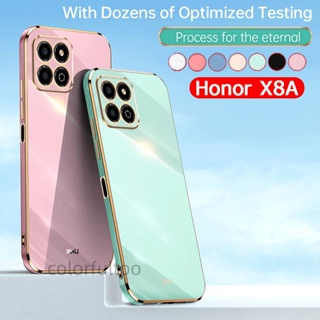 เคสซิลิโคนนิ่ม ขอบตรง 6D ป้องกันเลนส์ สําหรับ Huawei Honor X8a 2023 Huawei Honor X8a X8 A X 8 X6 X5 HonorX8 4G 5G