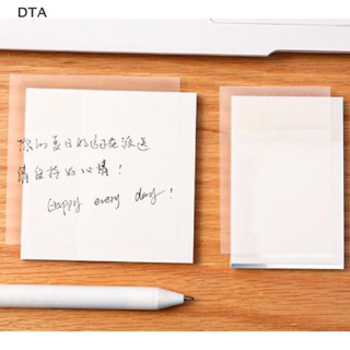 Dta กระดาษโน้ต PET แบบใส กันน้ํา 50 แผ่น