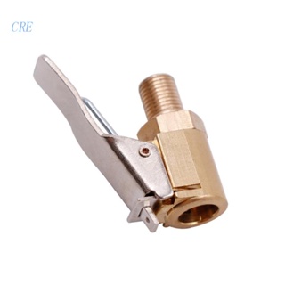 CRE Car Tire Air Chuck Inflator Pump Valve Connector Clip-on Adapter Car Brass 8mm Tyre Wheel Valve for Inflatable Pump