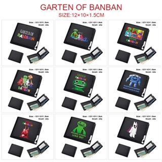 กระเป๋าสตางค์ หนัง PU ใบสั้น สามารถพับได้ ลายการ์ตูน Banban Garden Merchandise เหมาะกับนักเรียนชาย และหญิง สําหรับใส่เหรียญ บัตรเกม
