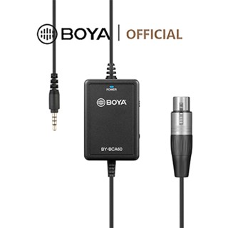 Boya BY-BCA60 สายเคเบิลไมโครโฟน XLR เป็น 3.5 มม. TRRS พร้อมแจ็คหูฟัง 3.5 มม. สําหรับสมาร์ทโฟน แล็ปท็อป กล้อง ไมโครโฟน