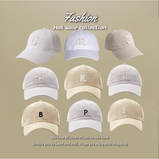 หมวกเบสบอล พิมพ์ลายตัวอักษร สีขาว คุณภาพสูง สไตล์เกาหลี