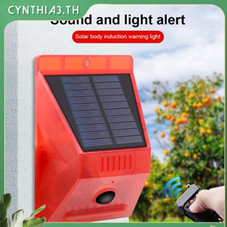 Solar Alarm Light ไร้สายกันน้ำ Motion Sensor กลางแจ้งฟาร์ม Security โคมไฟ LED Remote Alarm Orchard Anti-Theft Alarm คำเตือน Cynthia