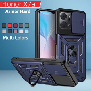 เคสโทรศัพท์มือถือแบบแข็ง กันกระแทก กันรอยเลนส์กล้อง พร้อมสไลด์ตั้งได้ สําหรับ Huawei Honor X7a X7 A X8a X8 A HonorX7a HonorX8 4G 5G