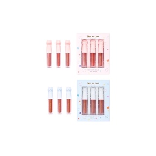 NEE CARA MEOW MATTE LIP GLAZE SET (NC08) : NEECARA ลิป เซ็ต x 1 ชิ้น OFS