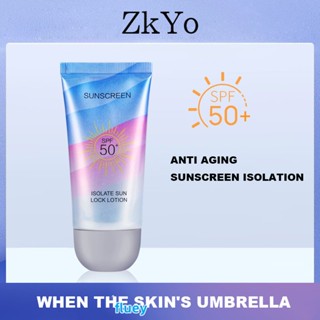 กันแดดหน้าฉ่ำ ครีมกันแดดนมวัว ามชุ่มชื้น spf50 UV(หลอดม่วง)ตัวใหม่ กันน้ำและกนเหงื่อส ติดทนนาน