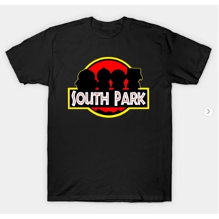 เสื้อยืดแขนสั้น คอกลม ผ้าฝ้ายแท้ พิมพ์ลายการ์ตูนอนิเมะ South park park แฟชั่นฤดูร้อน สําหรับผู้ชายS-5XL