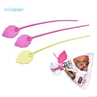 COLO 10pcs Leaf Shape Silicone Tie Cable Reusable Package Sealing Artifact