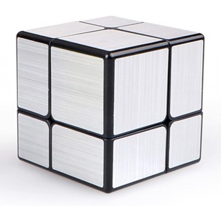 Qiyi Cube 2x2x2 ลูกบาศก์กระจก บล็อกสีเงิน บล็อกกระจกลูกบาศก์ความเร็ว รูปทรงต่างกัน ลูกบาศก์ปริศนา สีเงิน ทนทาน ของเล่นลูกบาศก์ปริศนา