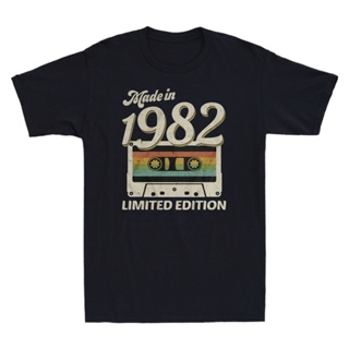 Classical fashion tshirt Made In 1982 Limited Edition 45Rd Birthday Cassette Tape Vintage Summer Coo_03