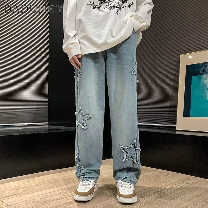 daduhey-hong-kong-style-trendy-mens-summer-new-2023-personality-star-raw-hem-jeans-hip-hop-ins-trendy-high-street-fashionable-handsome-casual-pants