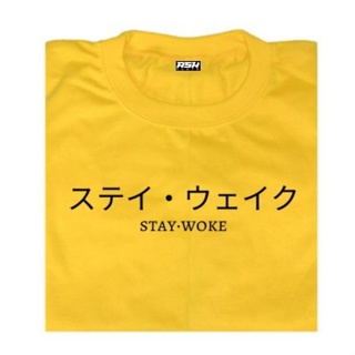 Stay-Woke Japanese Minimalist Print Tshirt Cotton Unisex_03