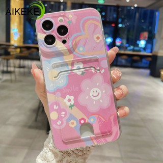 เคสโทรศัพท์มือถือใส แบบนิ่ม ลายหน้ายิ้ม พร้อมช่องใส่บัตร สําหรับ Tecno Spark 10 9 5 Pro 4G 5G 10C Spark 8C Spark 5 Air Spark 6 GO 2022 2023