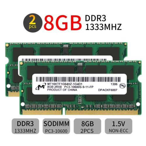 Barrette RAM DDR3 SODIMM 1333MHz - 8GB, 16GB Ou 32GB - Pour PC Portable - Marque NANYA
